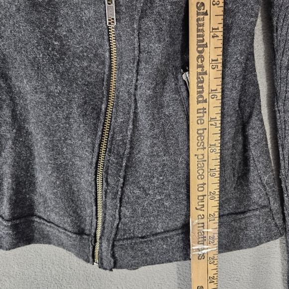 Paraphrase Wool 100% Full Side Zipper Cardigan Swester Womens Medium Dark Gray - Picture 4 of 8